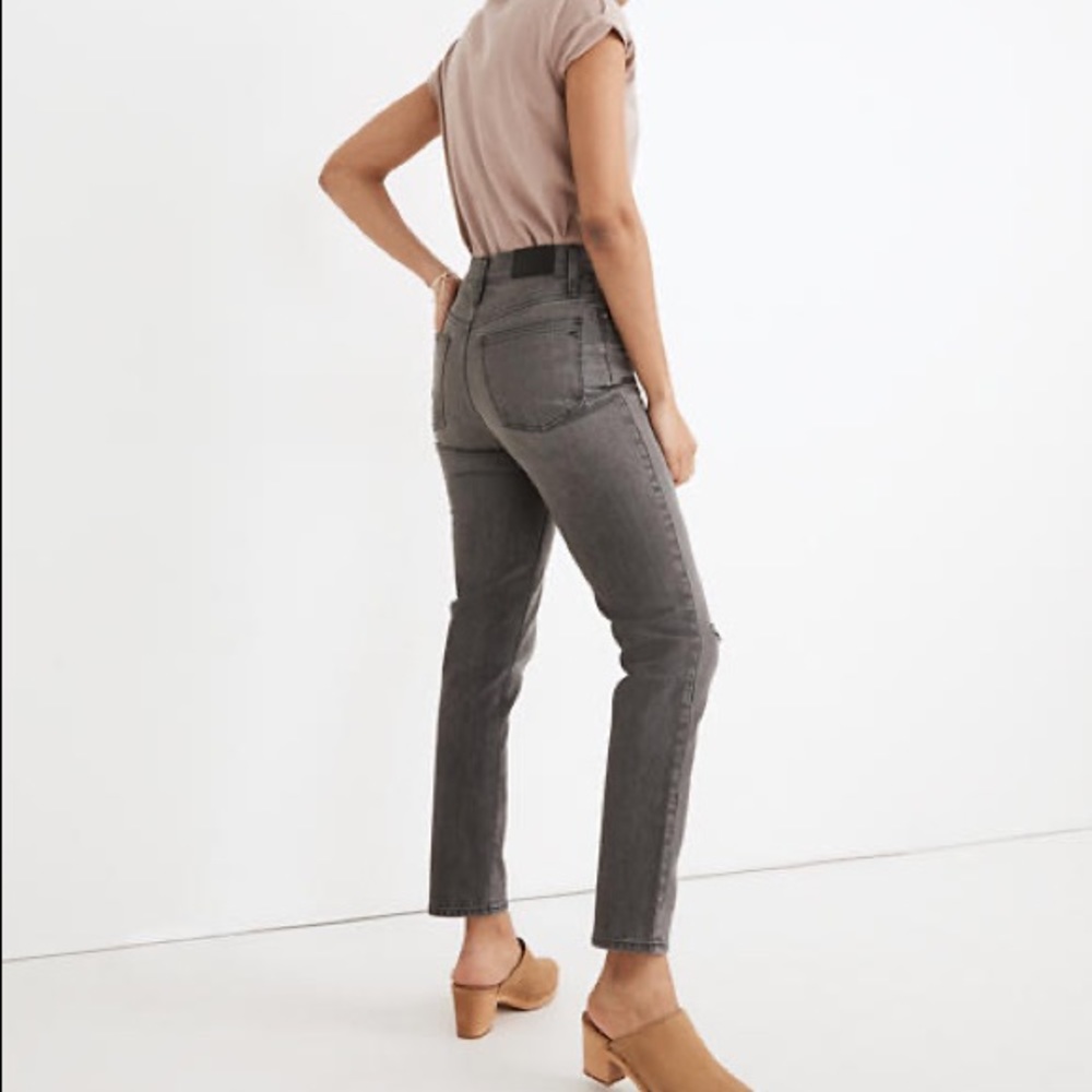 Madewell The Perfect Vintage Jean in Connell Wash: Ripped edition, gray, 27